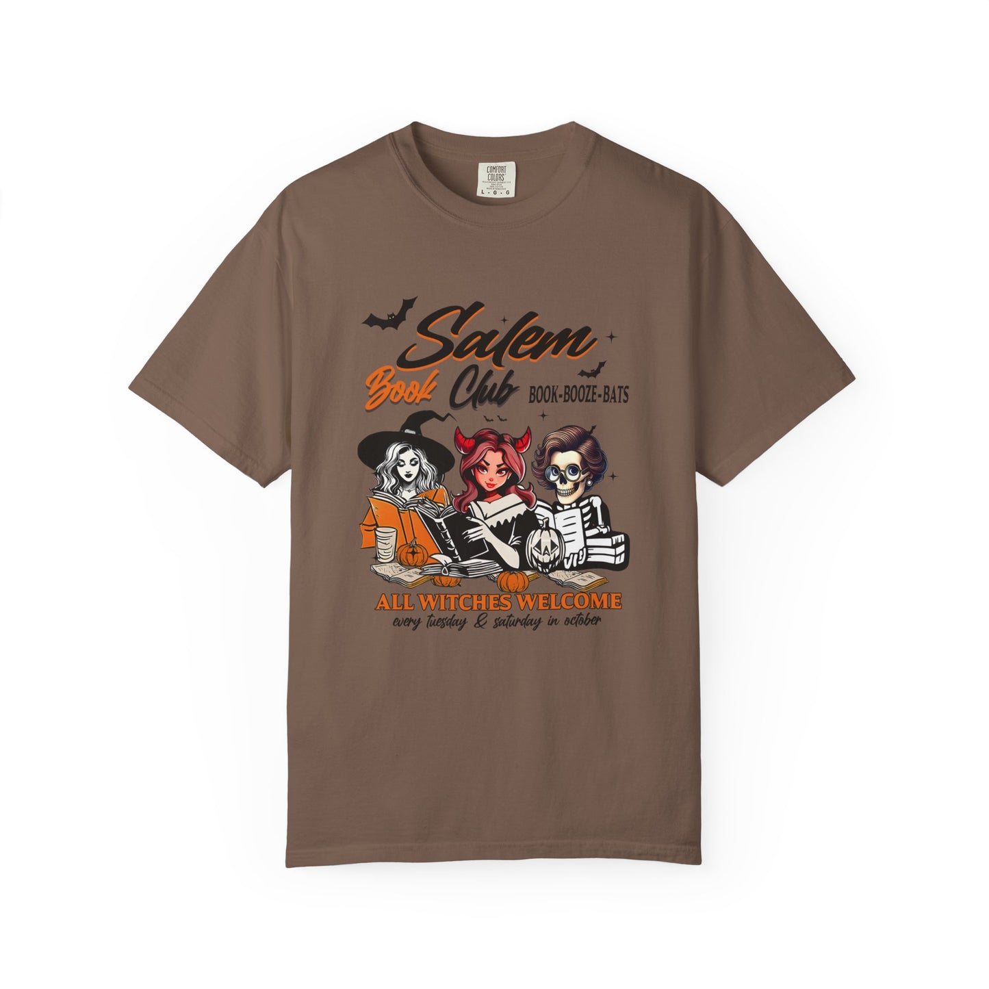 Salem Book Club T-Shirt, Witches Welcome Tee, Unisex Halloween Shirt, Spooky Gift for Readers, Book Lovers Apparel