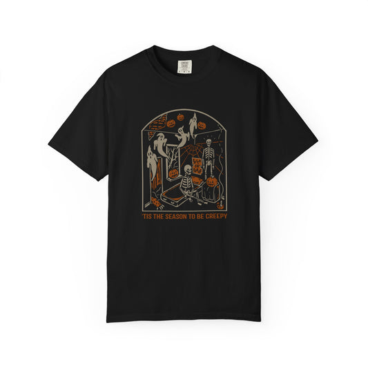 'Tis the Season to be Creepy, Holiday Unisex Tee, Halloween Shirt, Spooky T-Shirt, Casual Wear, Gift for Halloween Lovers