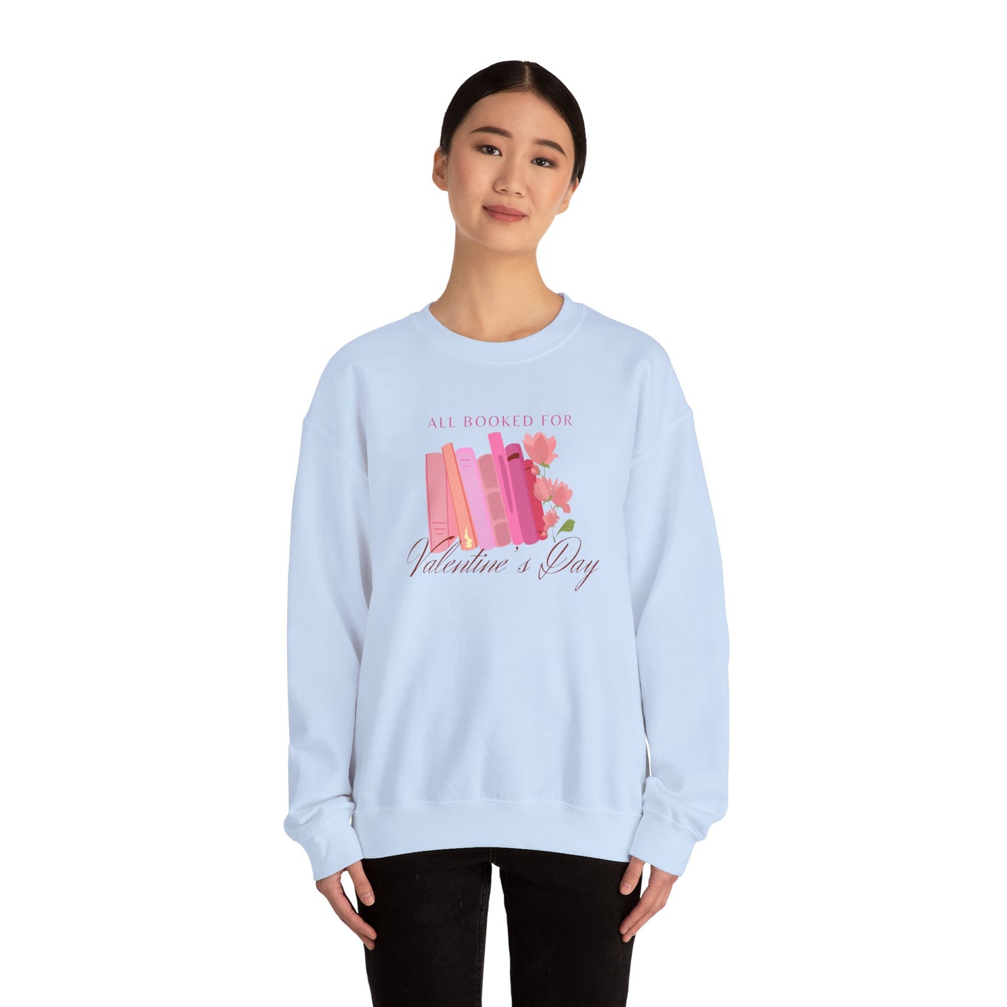 Valentine's Day Book Lover Crewneck Sweatshirt - All Booked