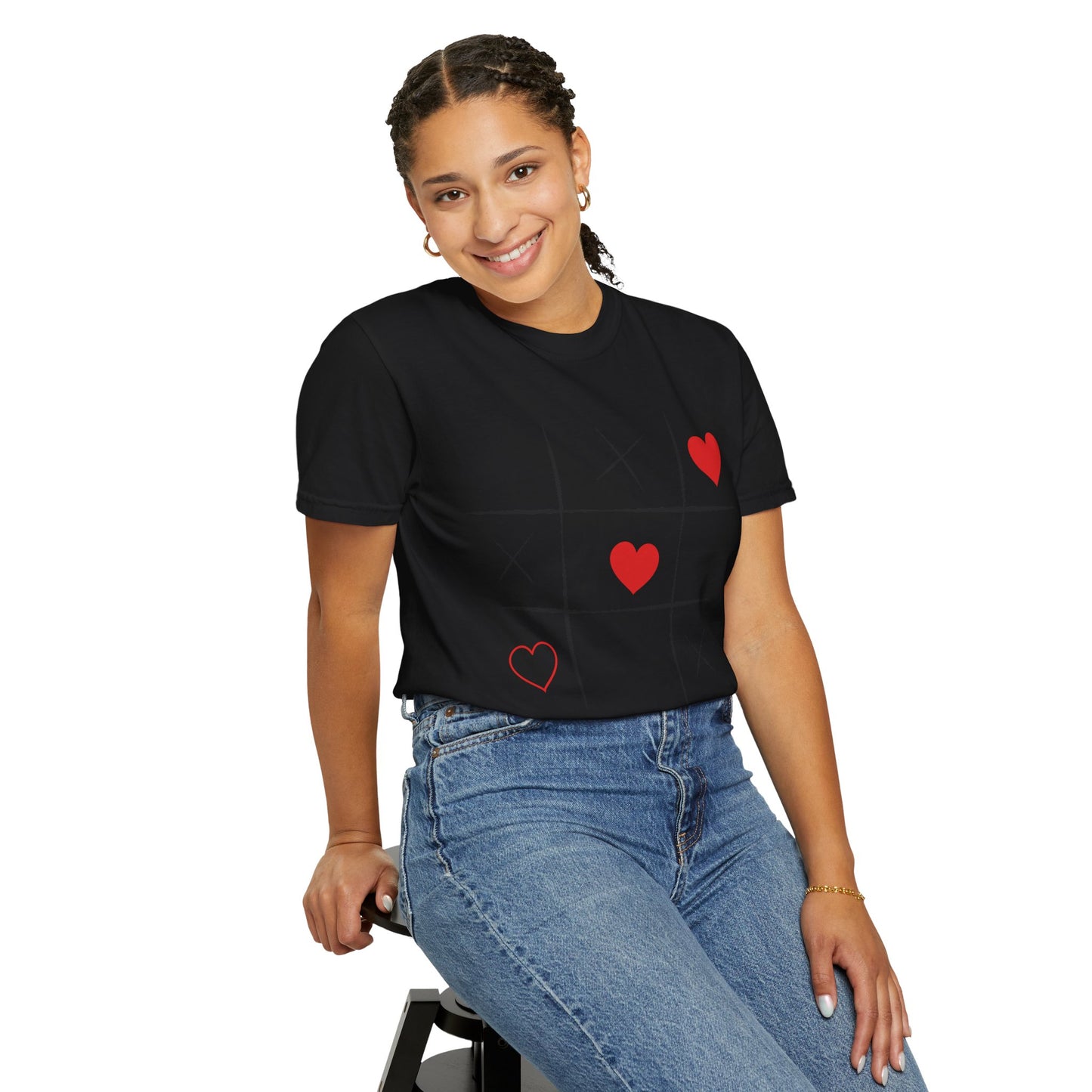 Love Game Tic Tac Toe Hearts T-Shirt