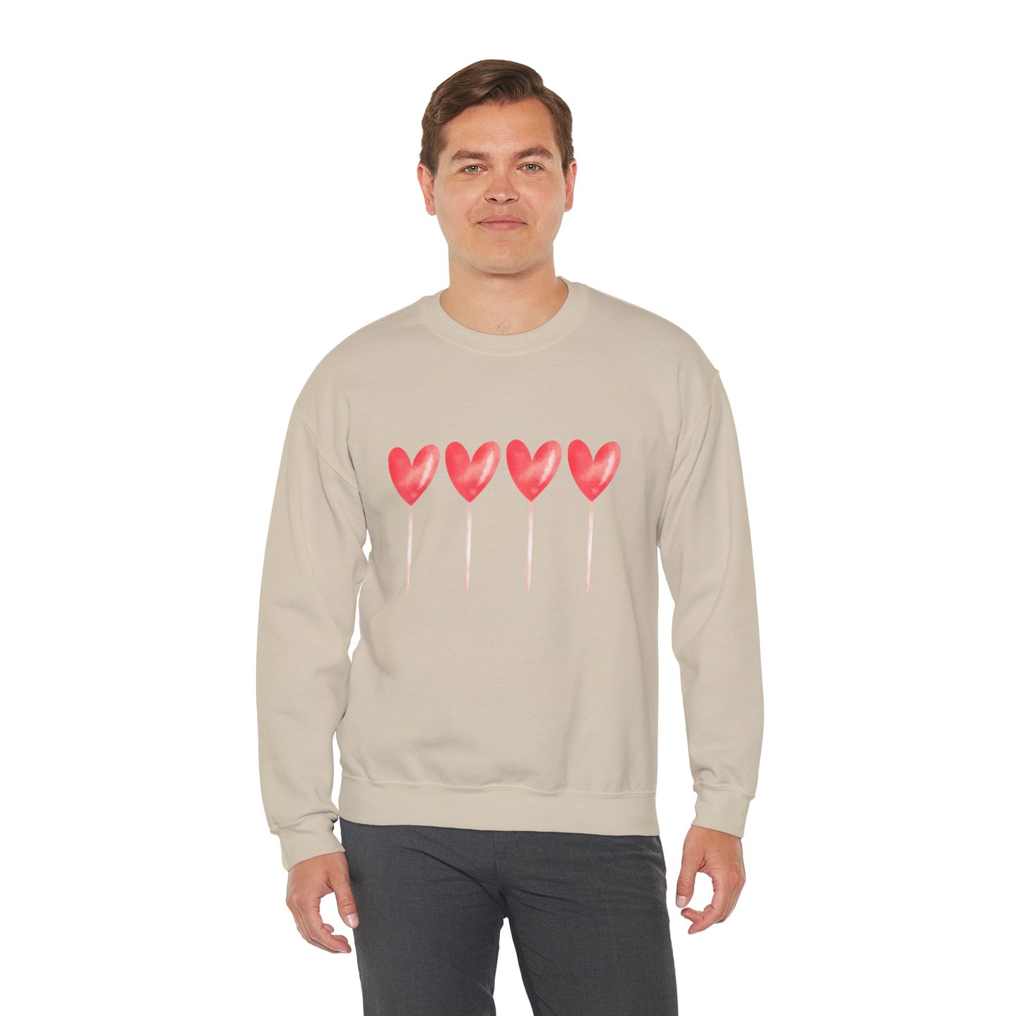 Love Hearts Crewneck Sweatshirt - Unisex Heavy Blend™