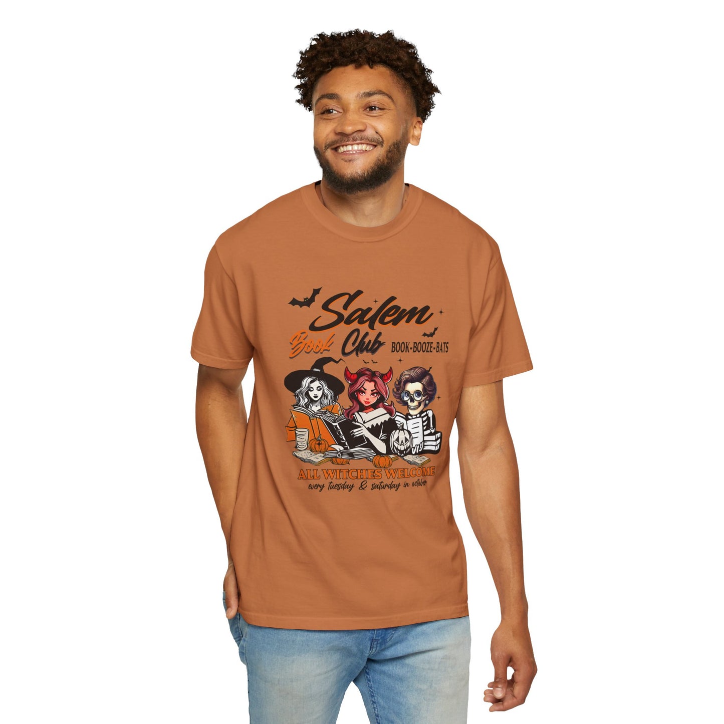 Salem Book Club T-Shirt, Witches Welcome Tee, Unisex Halloween Shirt, Spooky Gift for Readers, Book Lovers Apparel
