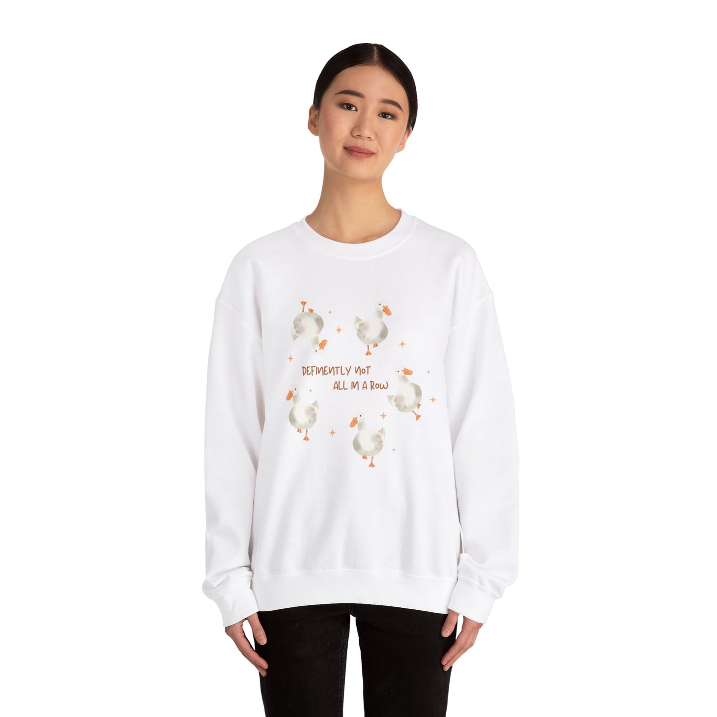 Definitively Not All in A Row Unisex Crewneck Sweatshirt