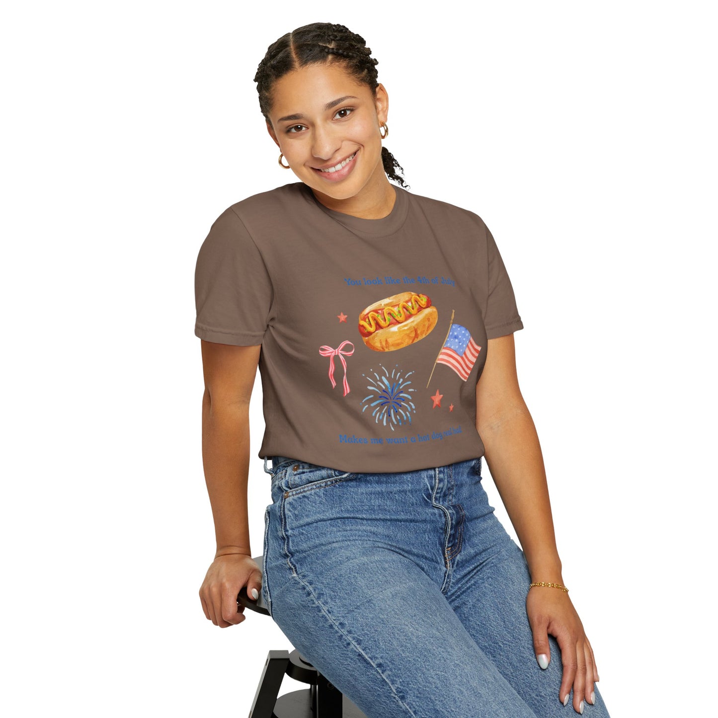 T-Shirt - You Look Like the 4th of July Makes Me Want a Hot Dog Real Bad v1
