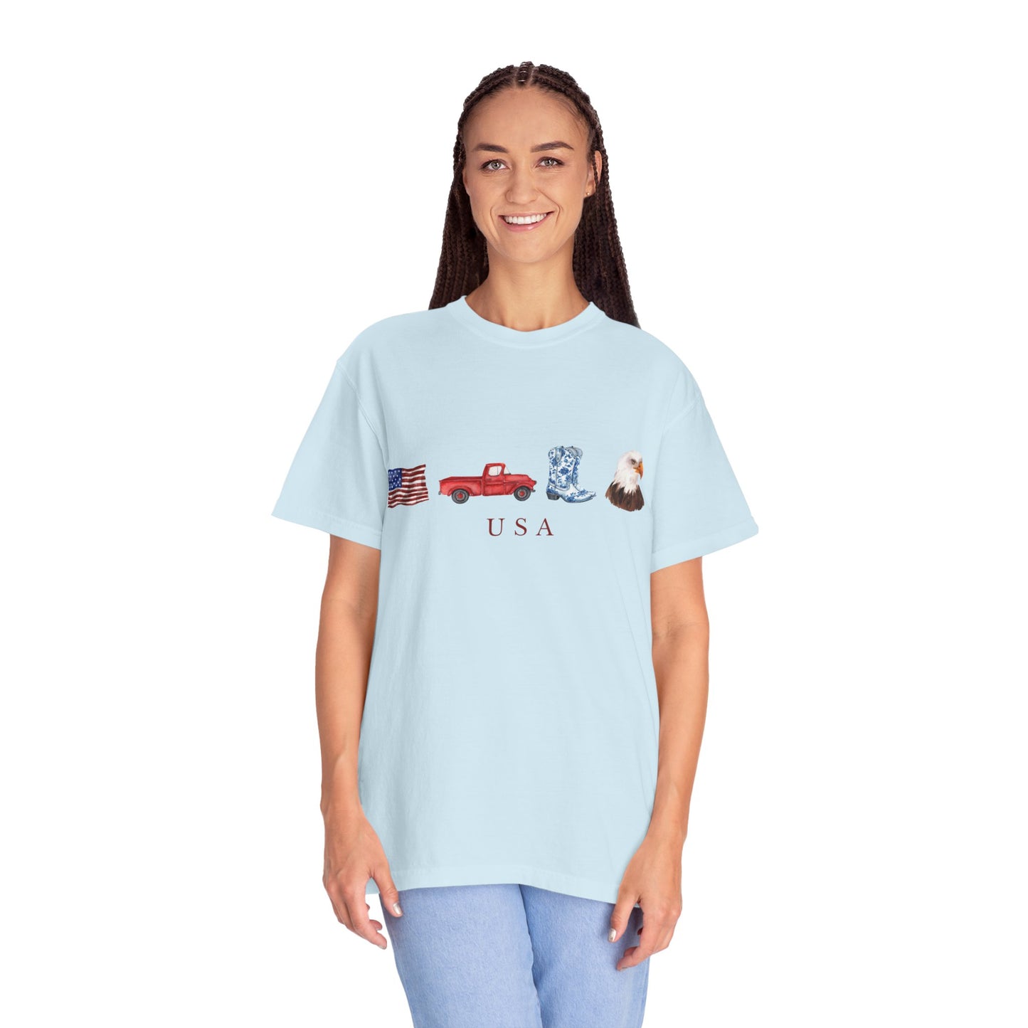 T-Shirt USA Truck Boots Eagle