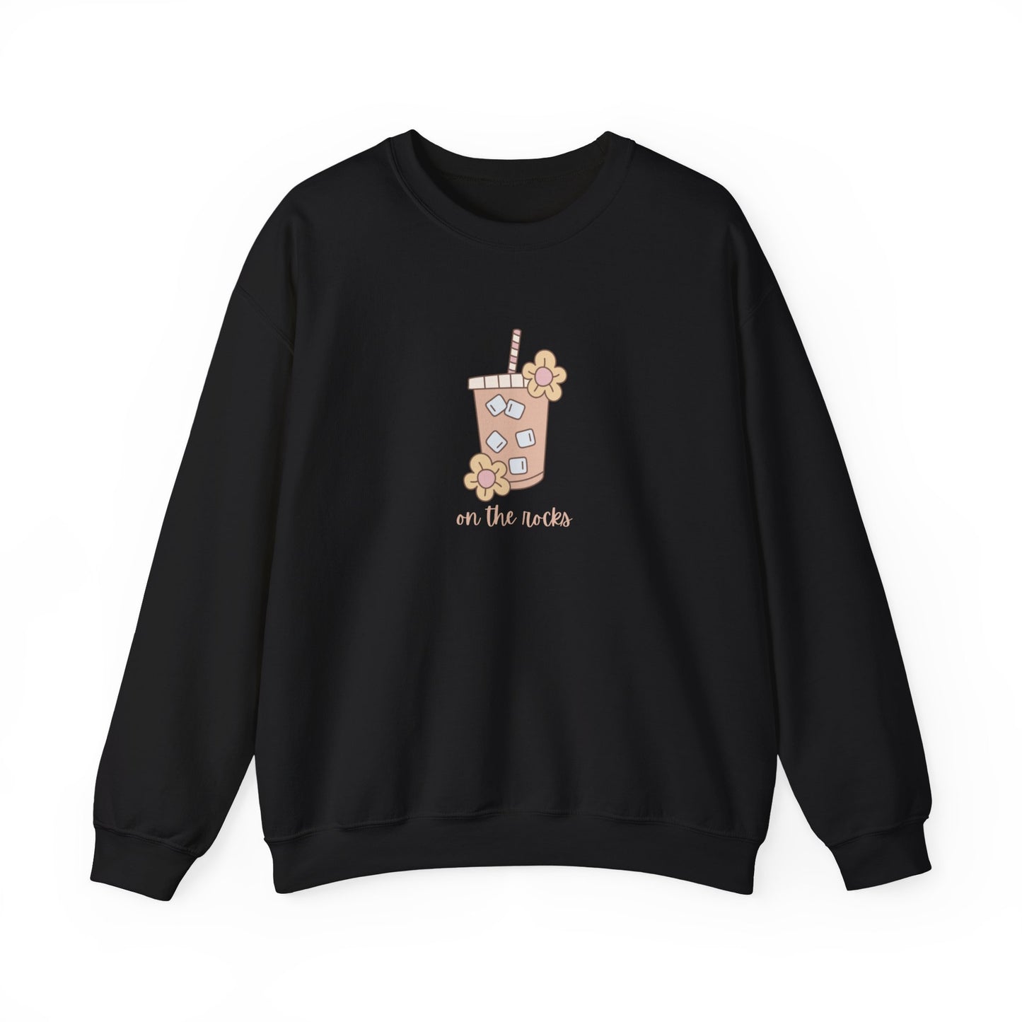 Floral Beverage Crewneck Sweatshirt - Cute Gift for Friends, Casual Wear