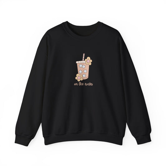 Floral Beverage Crewneck Sweatshirt - Cute Gift for Friends, Casual Wear