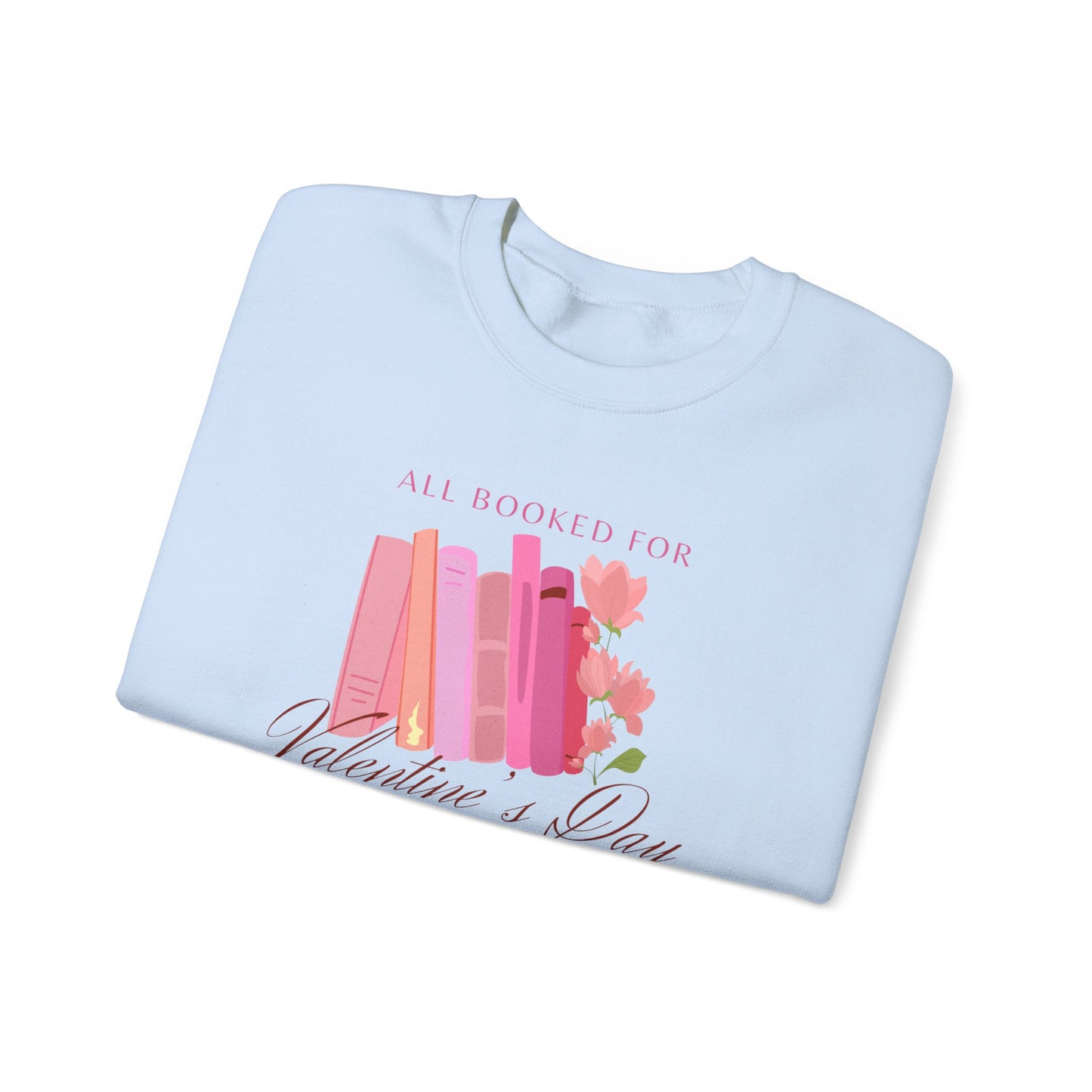 Valentine's Day Book Lover Crewneck Sweatshirt - All Booked