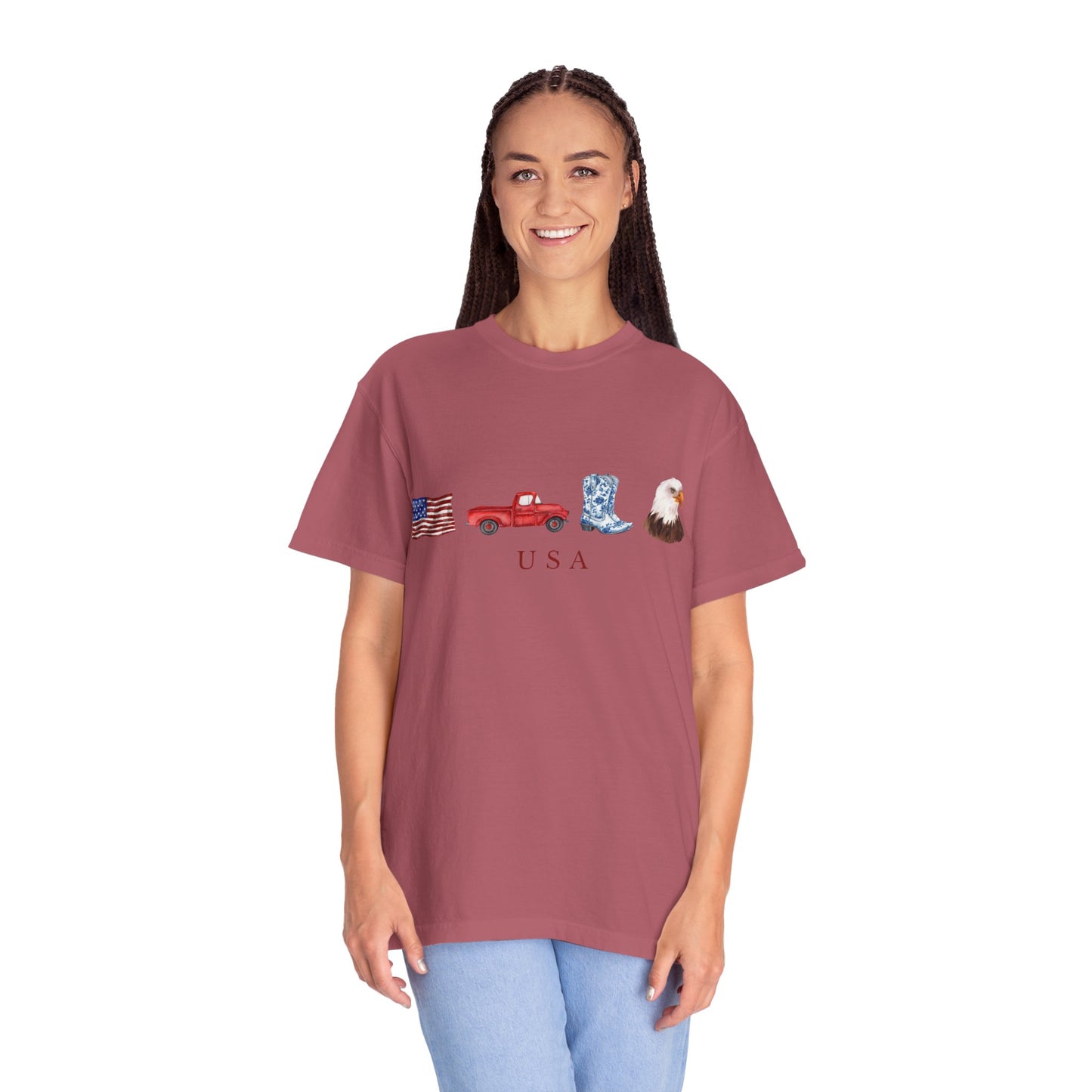T-Shirt USA Truck Boots Eagle