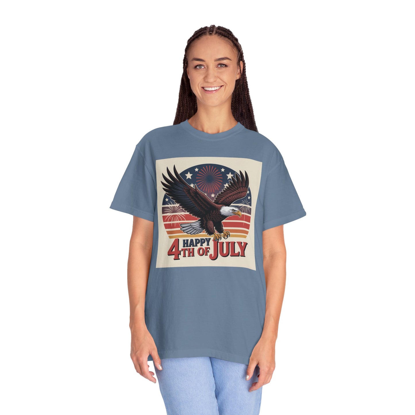 Patriotic Eagle Tee - Perfect for Independence Day, Fourth of July Celebrations, Summer Casual Wear, Unisex, Vintage Style, Gift Idea