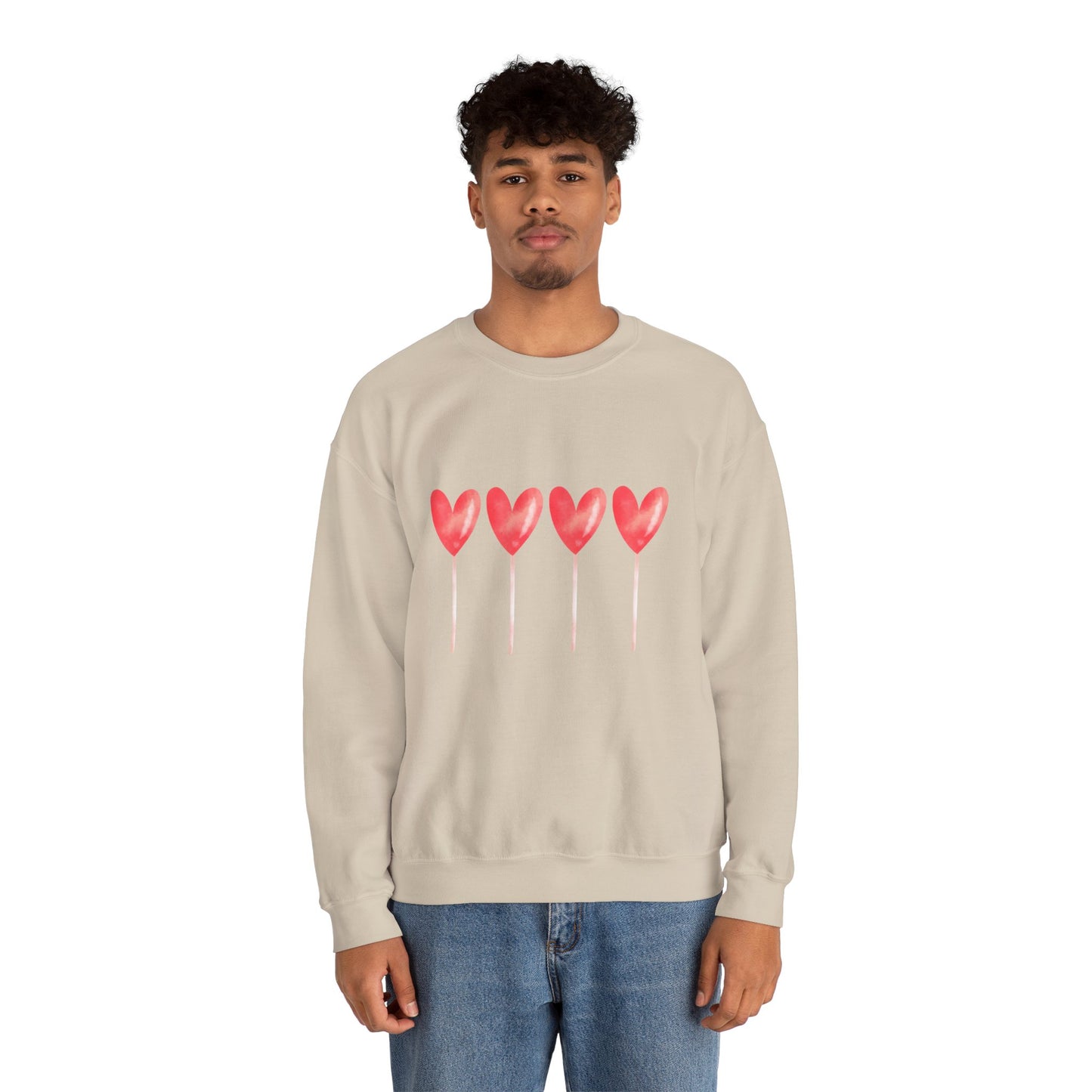 Love Hearts Crewneck Sweatshirt - Unisex Heavy Blend™