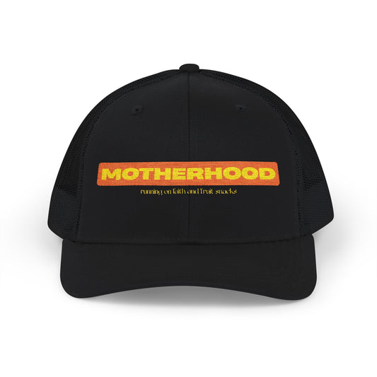 Motherhood Snapback Trucker Cap, Adjustable Hat for Moms, Gift for Mother's Day, Casual Outdoor Accessory, Trendy Cap