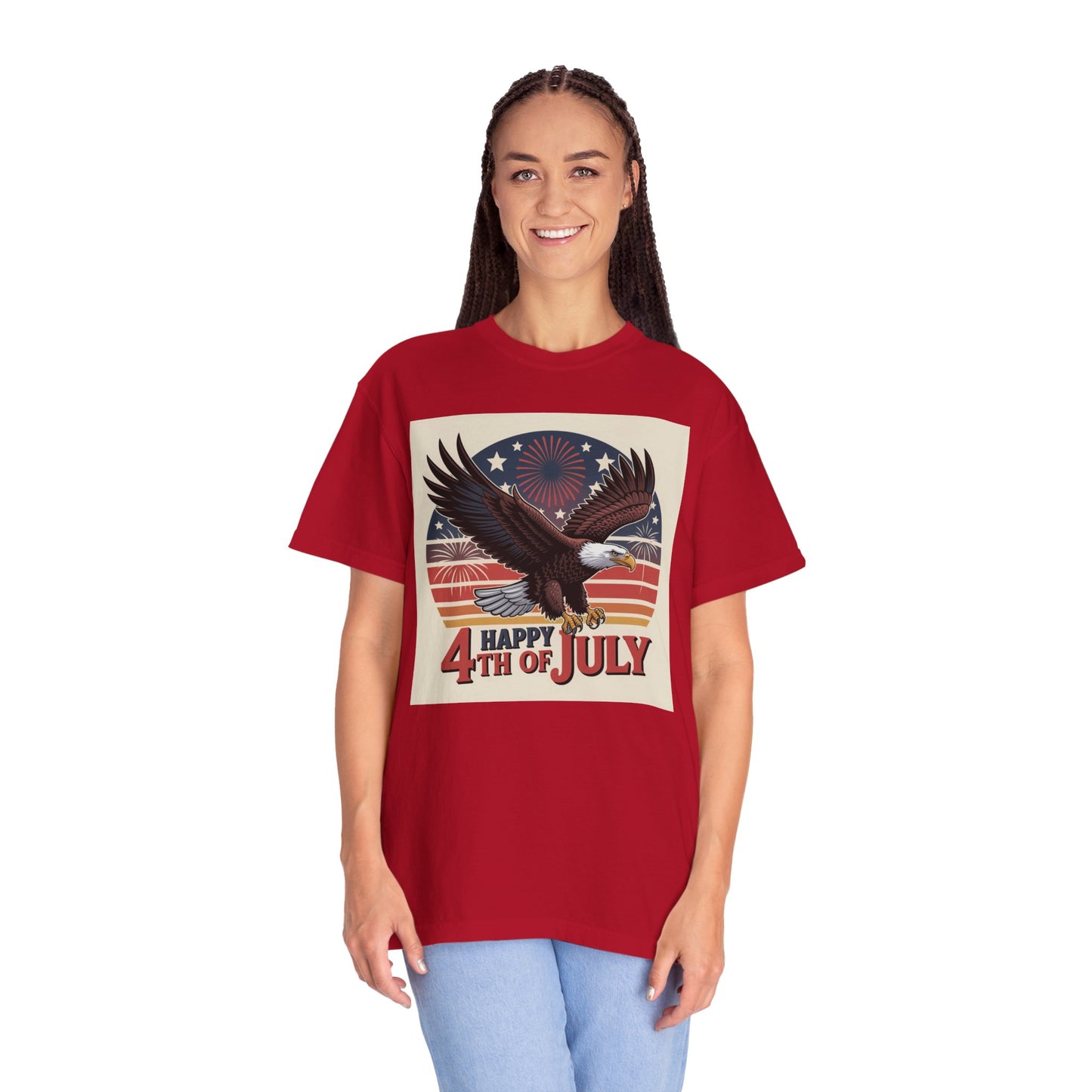 Patriotic Eagle Tee - Perfect for Independence Day, Fourth of July Celebrations, Summer Casual Wear, Unisex, Vintage Style, Gift Idea