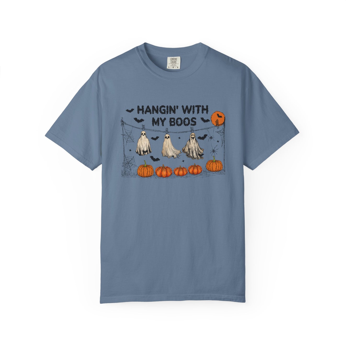 Halloween Themed Unisex T-Shirt | Hangin' With My Boos | Spooky Season Apparel, Trick or Treat Shirt, Fall Fashion, Halloween Party Tee