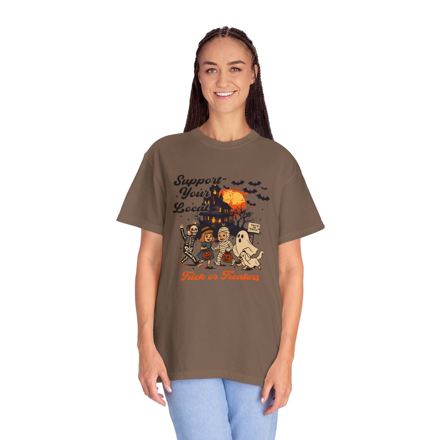 Support Your Local Trick or Treaters T-shirt | Fun Fall Apparel, Halloween Shirt, Unisex Tee, Gift for Halloween Lovers, Cozy Festival Wear
