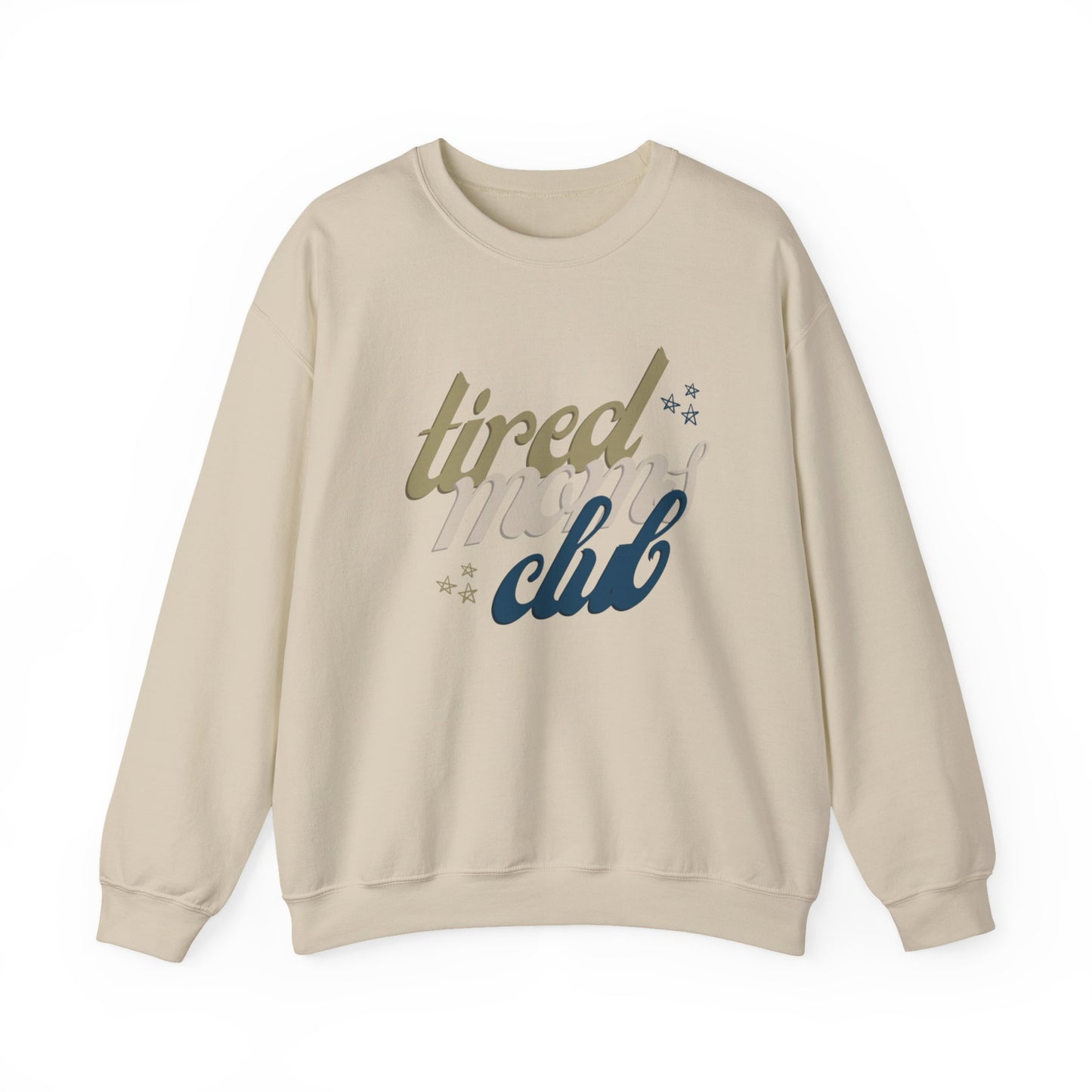 Tired Moms Club Crewneck Sweatshirt | Cozy Unisex Sweater for Relaxation