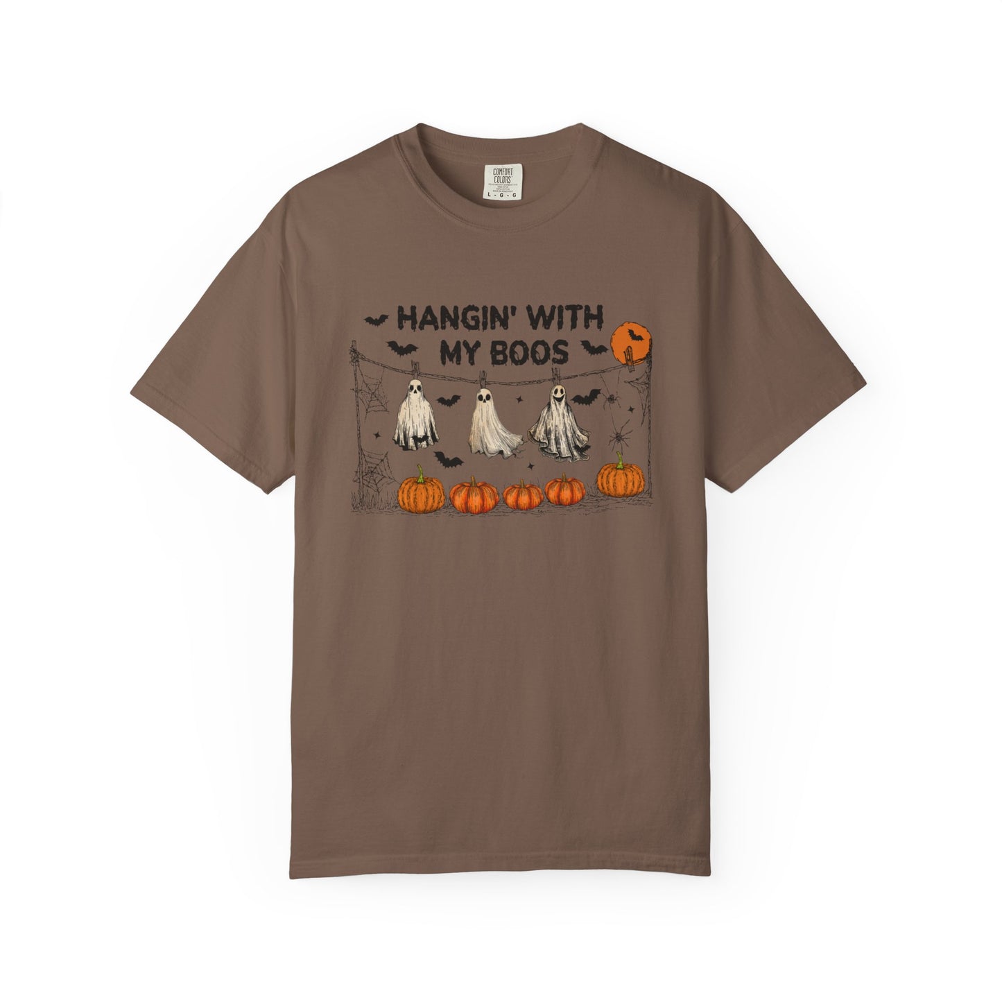 Halloween Themed Unisex T-Shirt | Hangin' With My Boos | Spooky Season Apparel, Trick or Treat Shirt, Fall Fashion, Halloween Party Tee