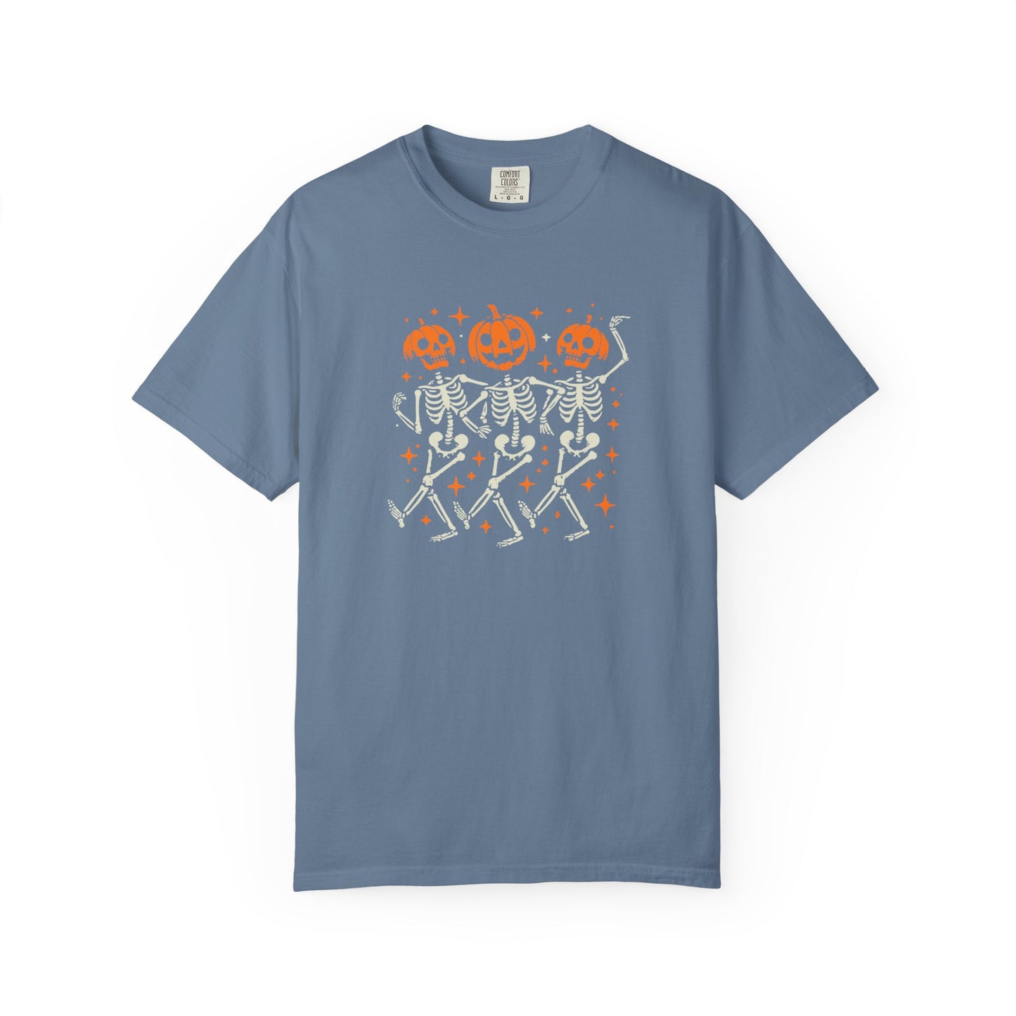 Spooky Pumpkin Skeleton Dancing Unisex T-shirt, Halloween T-shirt, Cute Fall Shirt, Pumpkin Graphic Tee, Autumn Apparel, Trick or Treat Tee