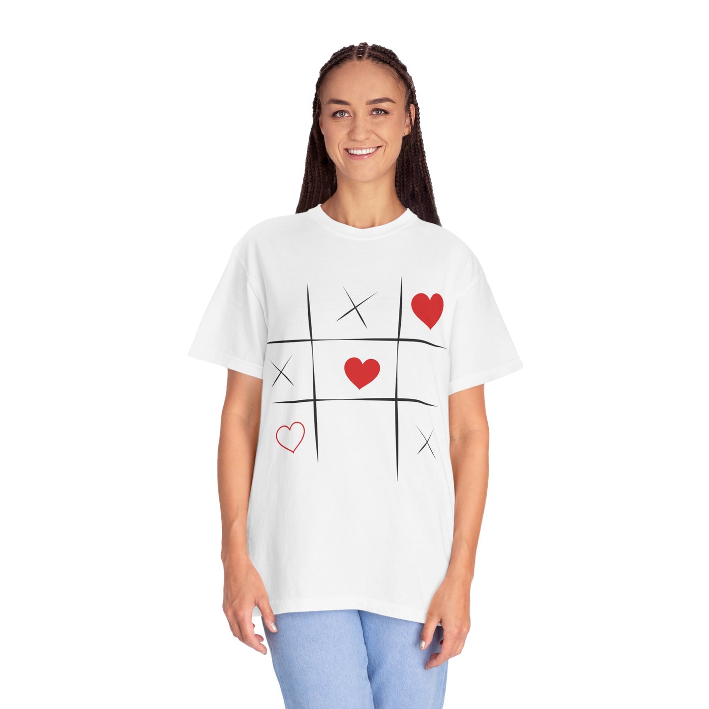 Love Game Tic Tac Toe Hearts T-Shirt