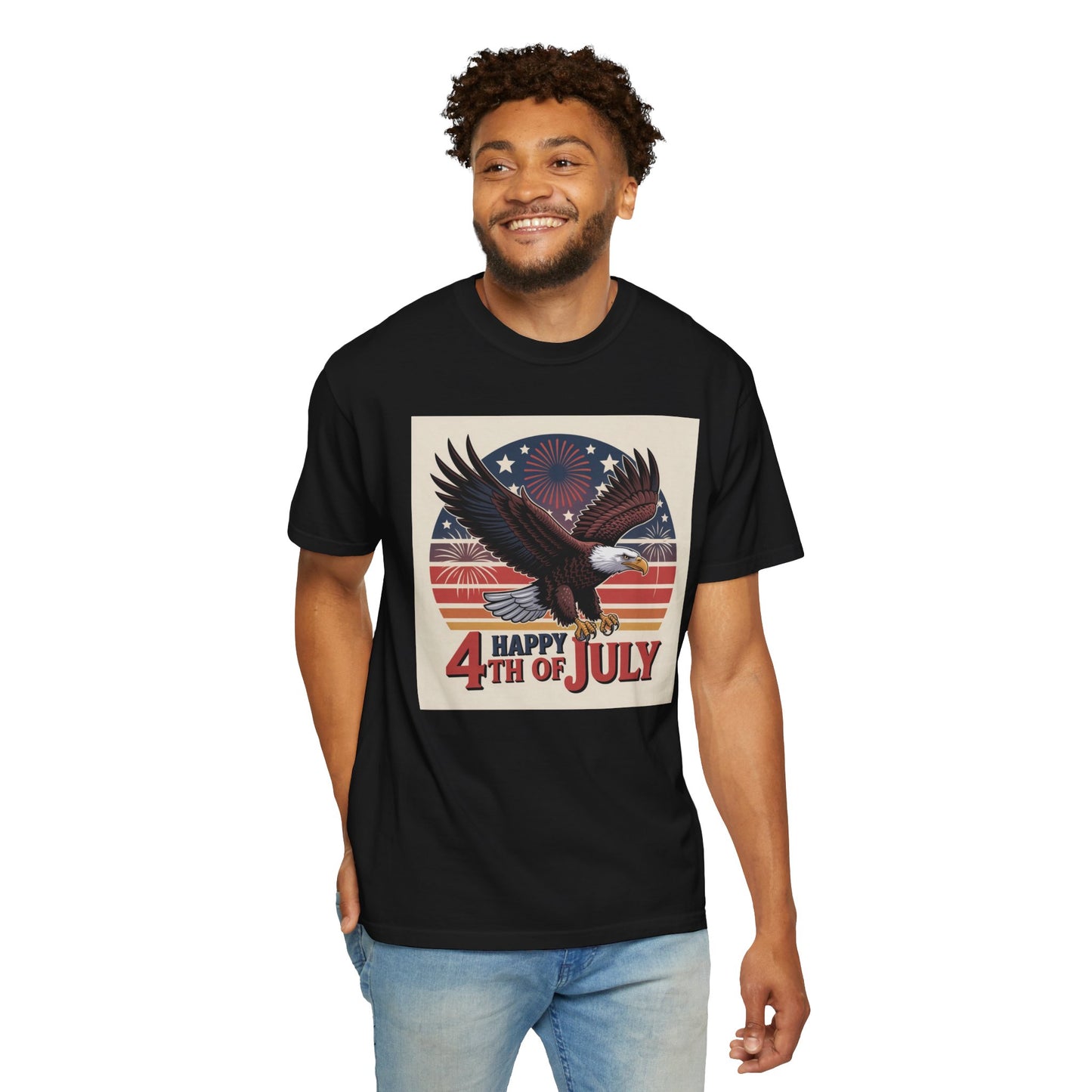 Patriotic Eagle Tee - Perfect for Independence Day, Fourth of July Celebrations, Summer Casual Wear, Unisex, Vintage Style, Gift Idea