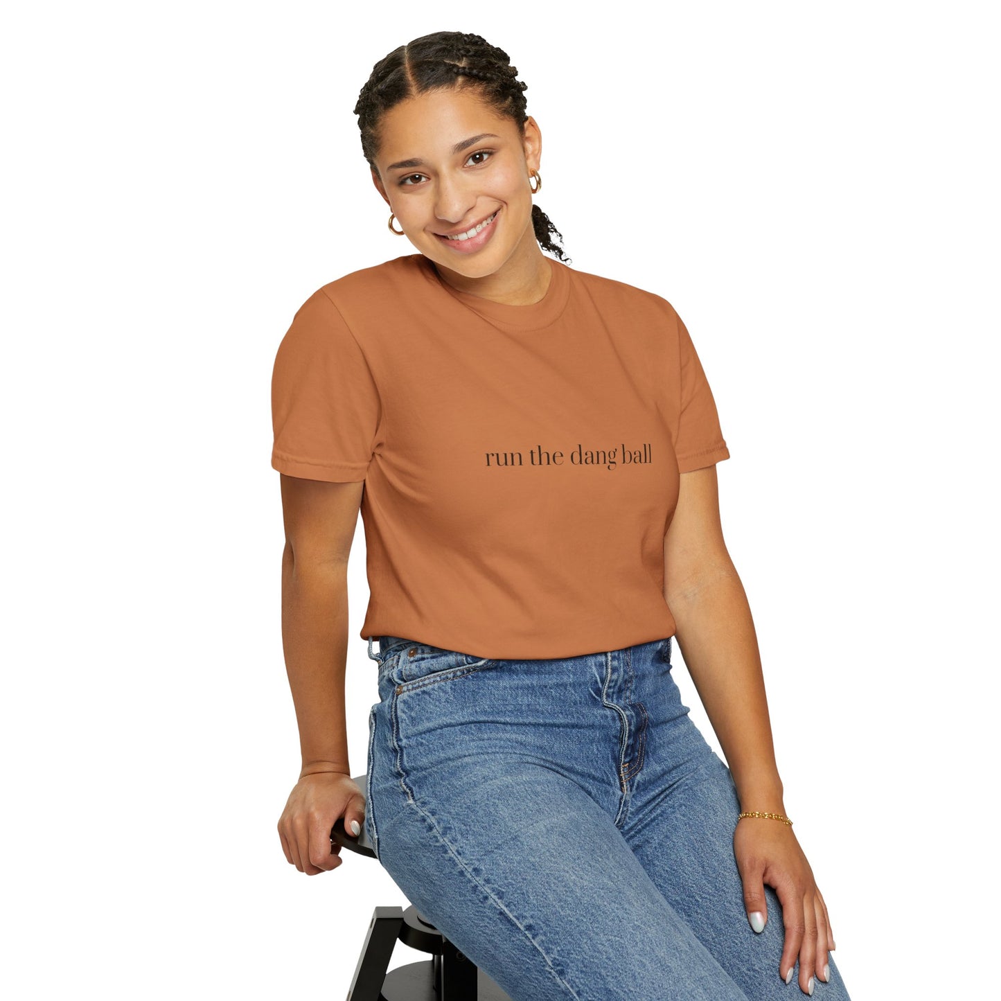 Casual Statement T-Shirt - Run the Dang Ball, Unisex tee for Sports Lovers, Fun Casual Wear, Gift for Friends, Motivational Shirt