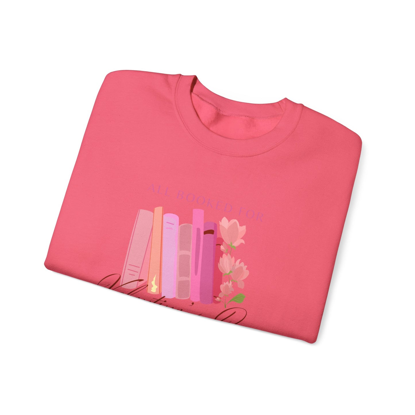 Valentine's Day Book Lover Crewneck Sweatshirt - All Booked