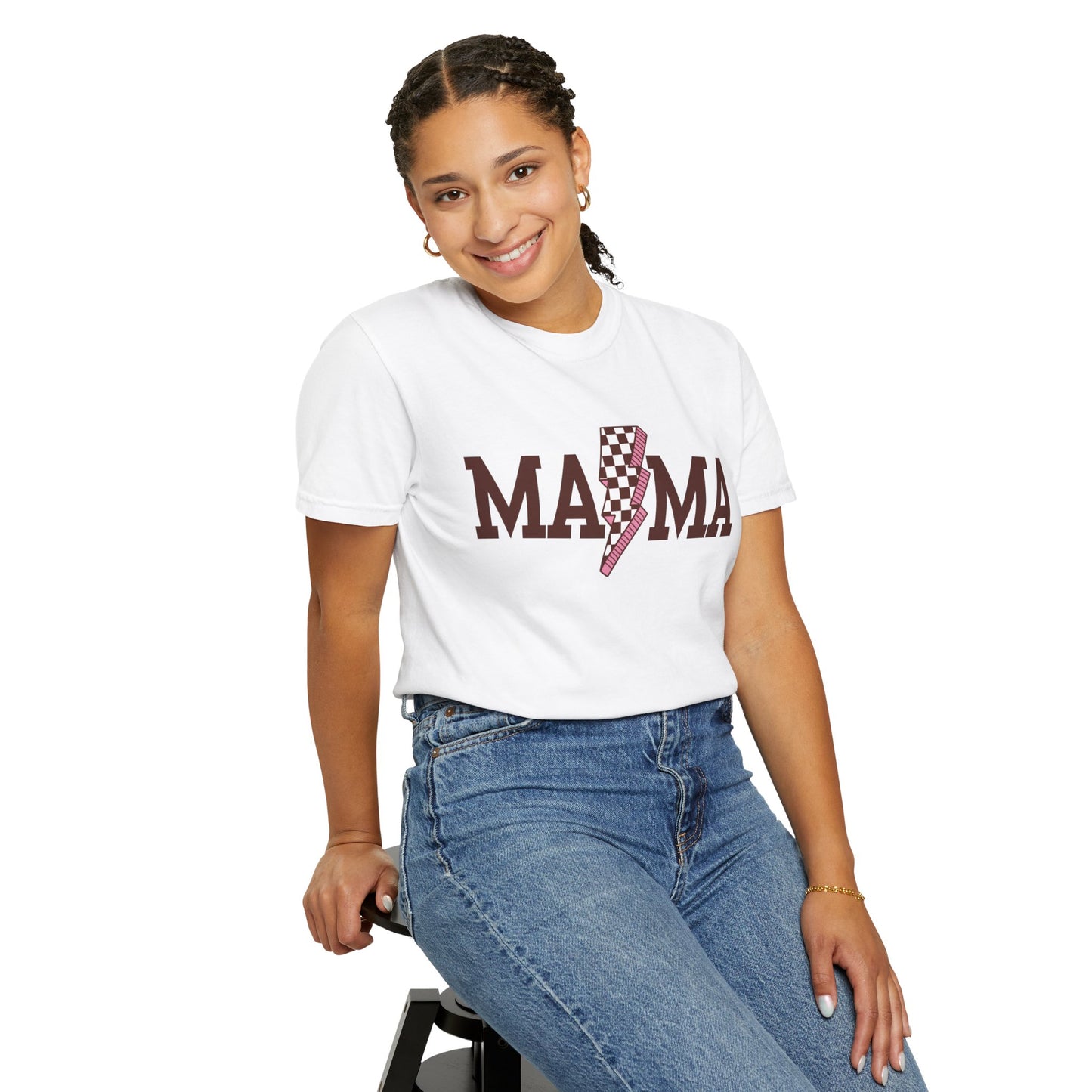 Mama Lightning Bolt T-Shirt, Unisex Tee for Moms, Casual Wear, Gift for Mother's Day, Fun Graphic Shirt