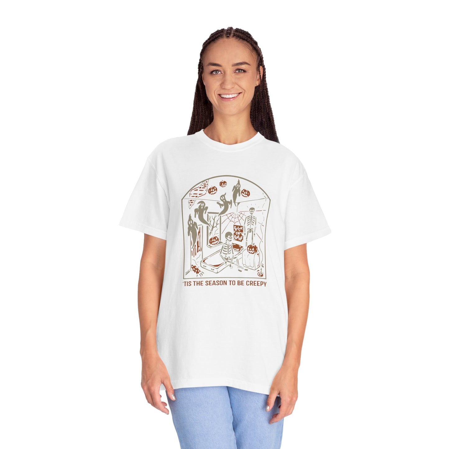 'Tis the Season to be Creepy, Holiday Unisex Tee, Halloween Shirt, Spooky T-Shirt, Casual Wear, Gift for Halloween Lovers