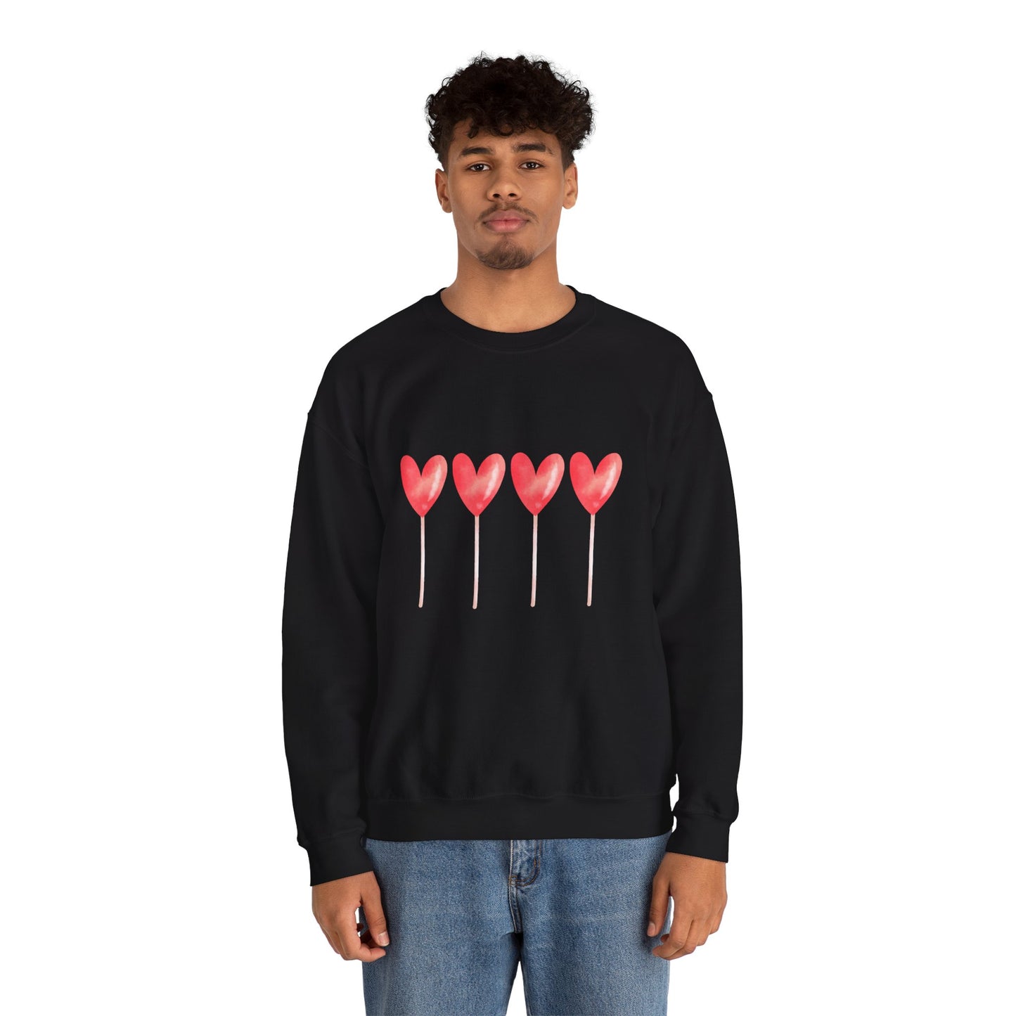 Love Hearts Crewneck Sweatshirt - Unisex Heavy Blend™