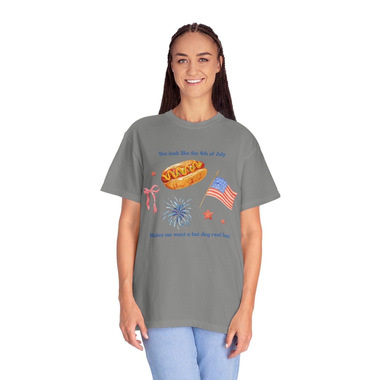 T-Shirt - You Look Like the 4th of July Makes Me Want a Hot Dog Real Bad v1