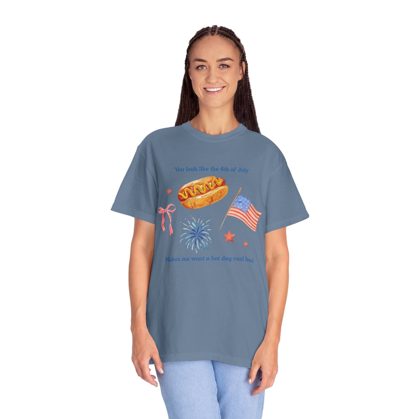 T-Shirt - You Look Like the 4th of July Makes Me Want a Hot Dog Real Bad v1