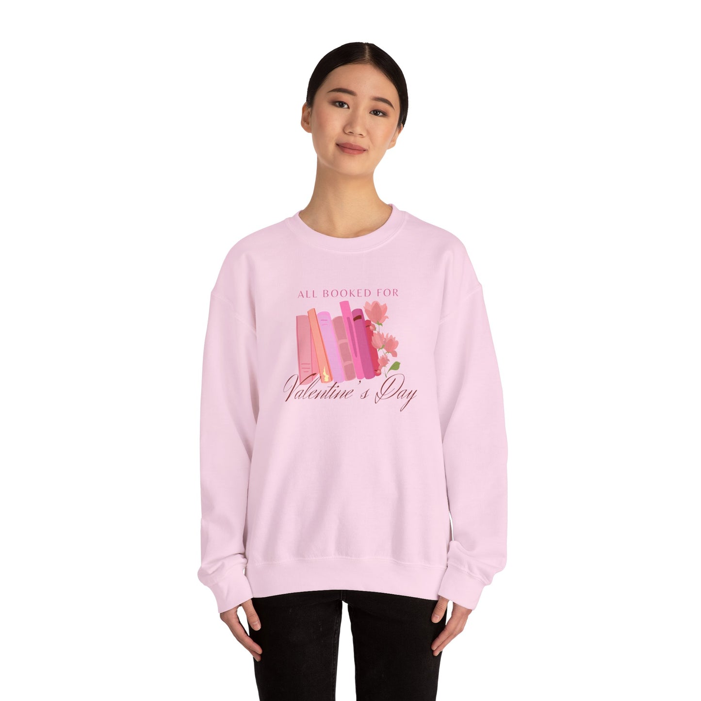 Valentine's Day Book Lover Crewneck Sweatshirt - All Booked