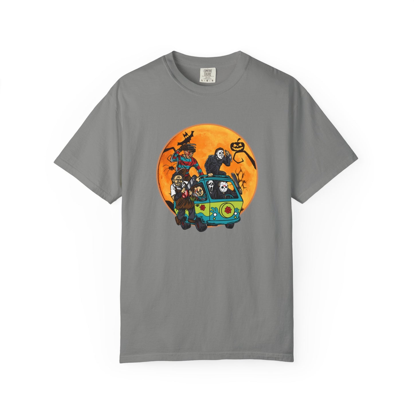 Spooky Adventure T-shirt - Unisex Garment-Dyed, Halloween Costume, Fun Graphic Tee, Festive Outfit, Casual Wear, Gift Idea