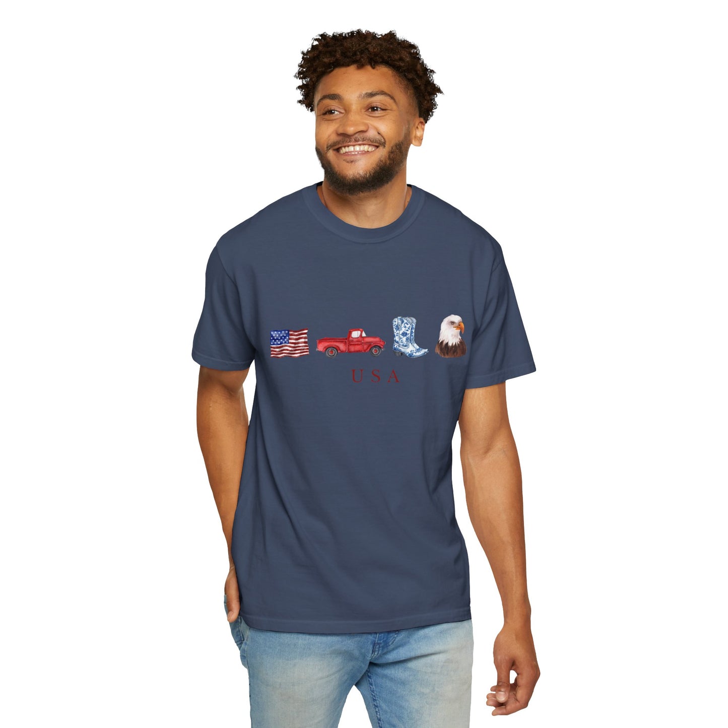 T-Shirt USA Truck Boots Eagle