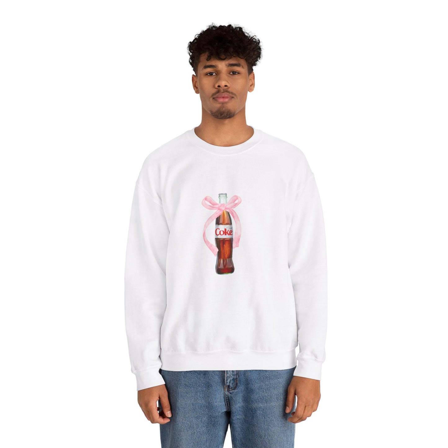 Diet Coke Ribbon Unisex Crewneck Sweatshirt - Cozy Vintage Soda Style