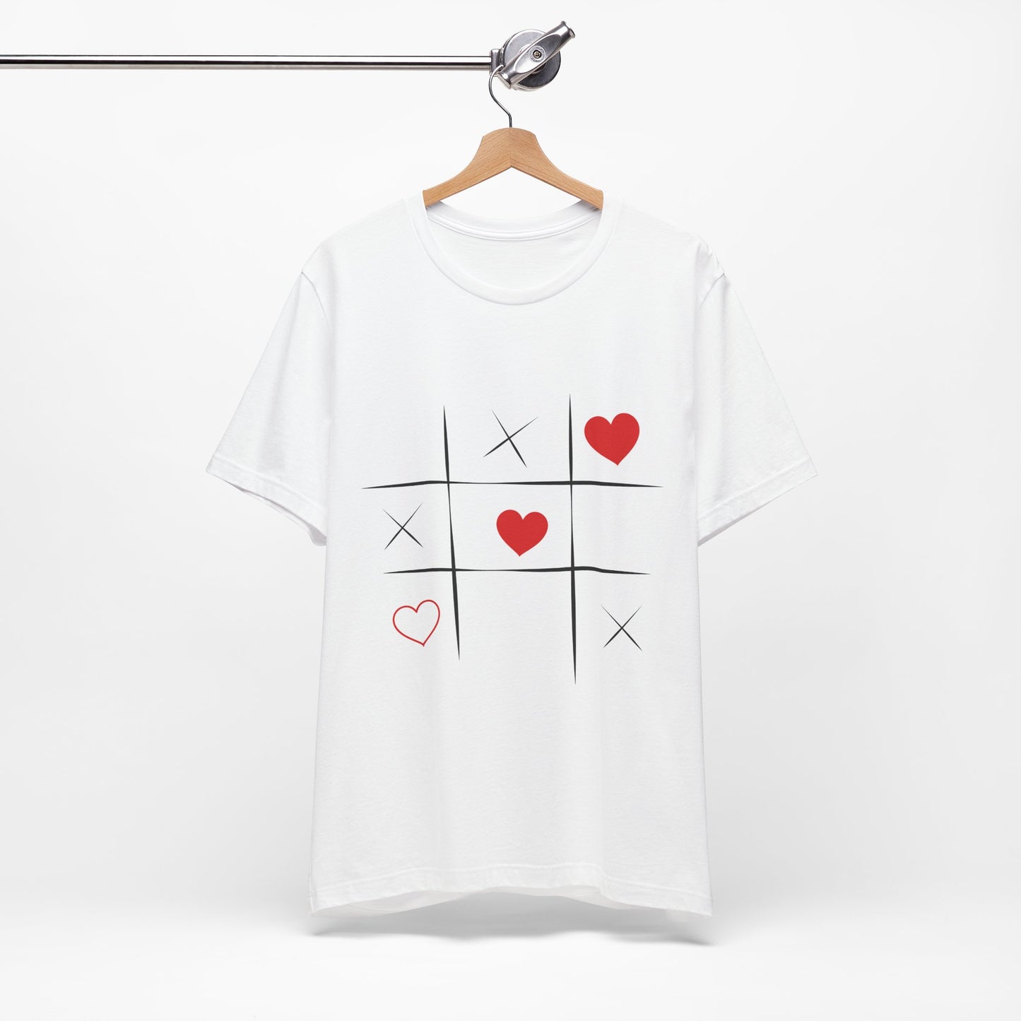 Love Game Tic Tac Toe Hearts T-Shirt