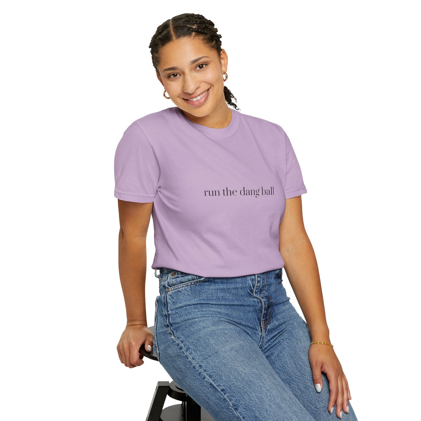 Casual Statement T-Shirt - Run the Dang Ball, Unisex tee for Sports Lovers, Fun Casual Wear, Gift for Friends, Motivational Shirt