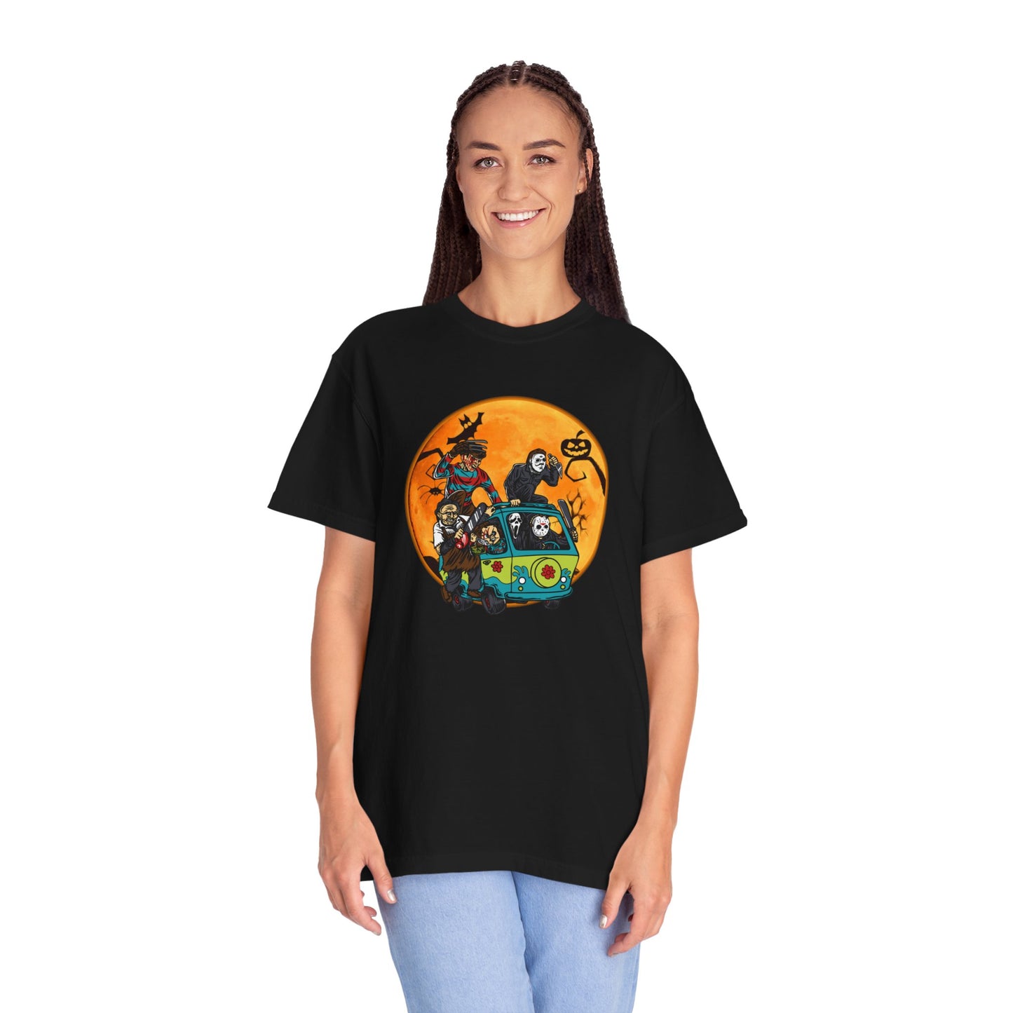 Spooky Adventure T-shirt - Unisex Garment-Dyed, Halloween Costume, Fun Graphic Tee, Festive Outfit, Casual Wear, Gift Idea