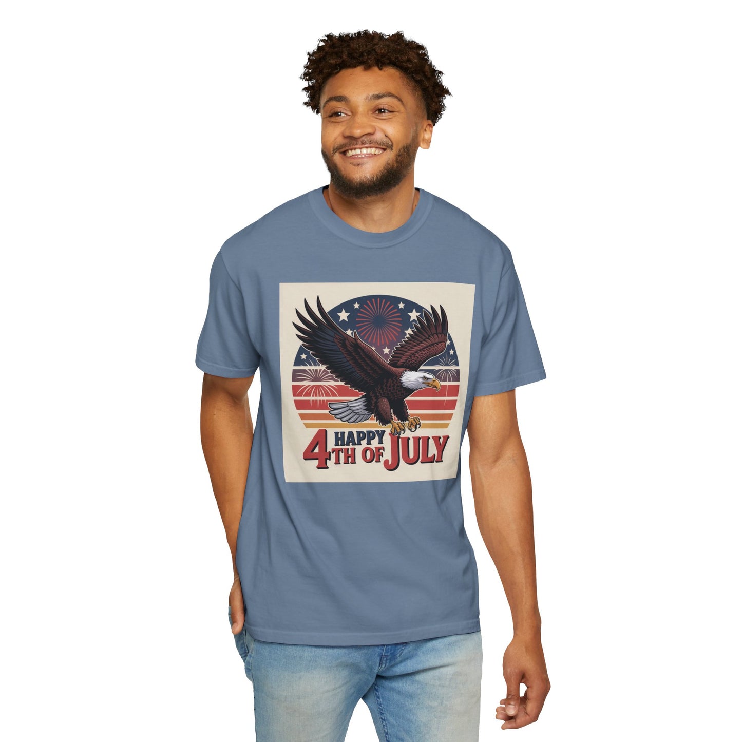 Patriotic Eagle Tee - Perfect for Independence Day, Fourth of July Celebrations, Summer Casual Wear, Unisex, Vintage Style, Gift Idea