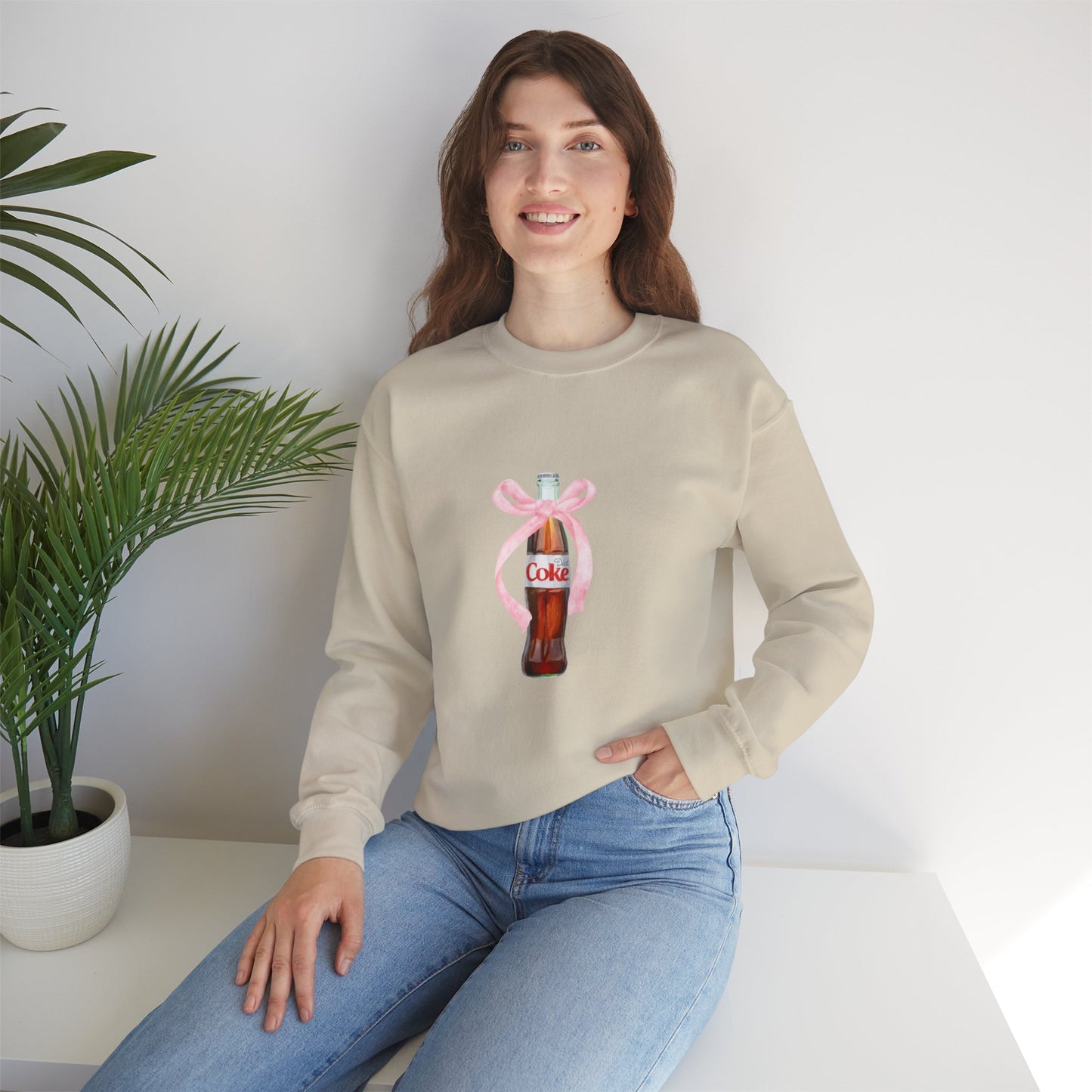 Diet Coke Ribbon Unisex Crewneck Sweatshirt - Cozy Vintage Soda Style