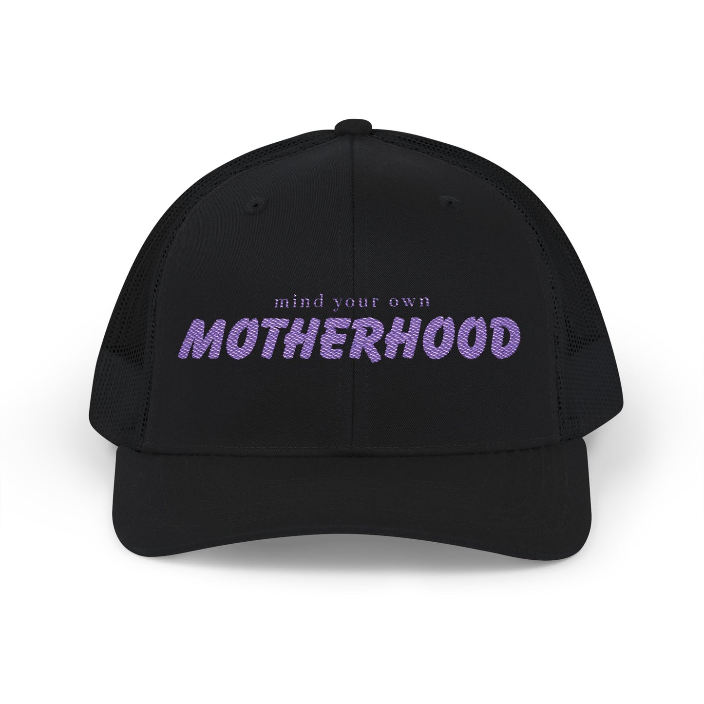 Mind Your Own Motherhood Snapback Trucker Cap - Fun Gift for Moms, Adjustable Hat, Casual Style, Unique Trendy Accessories
