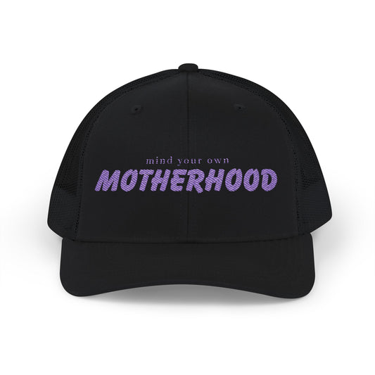Mind Your Own Motherhood Snapback Trucker Cap - Fun Gift for Moms, Adjustable Hat, Casual Style, Unique Trendy Accessories