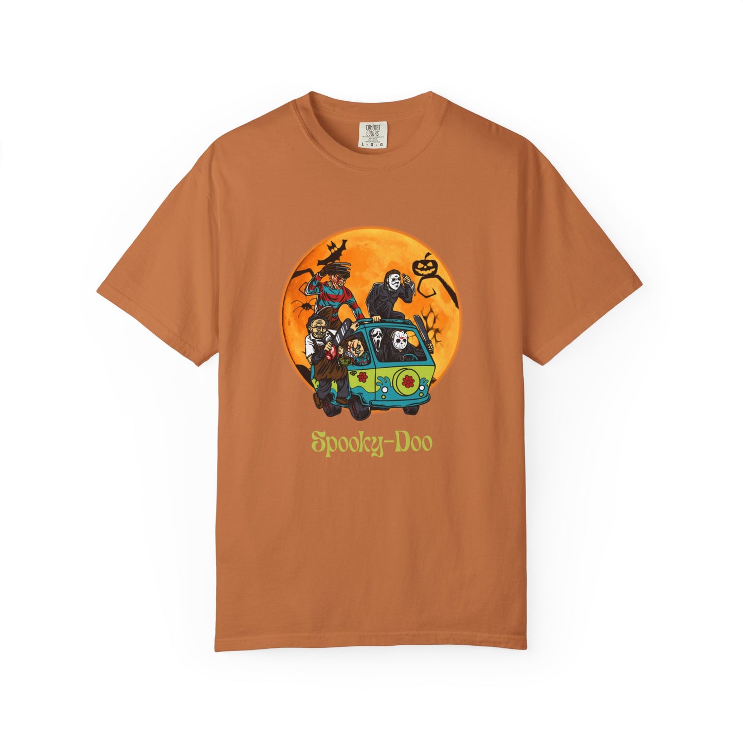 Spooky-Doo, Horror Characters, Unisex T-shirt for Halloween, Cozy Graphic Tee, Perfect for Costume Parties, Halloween Celebration, Gift for Fans