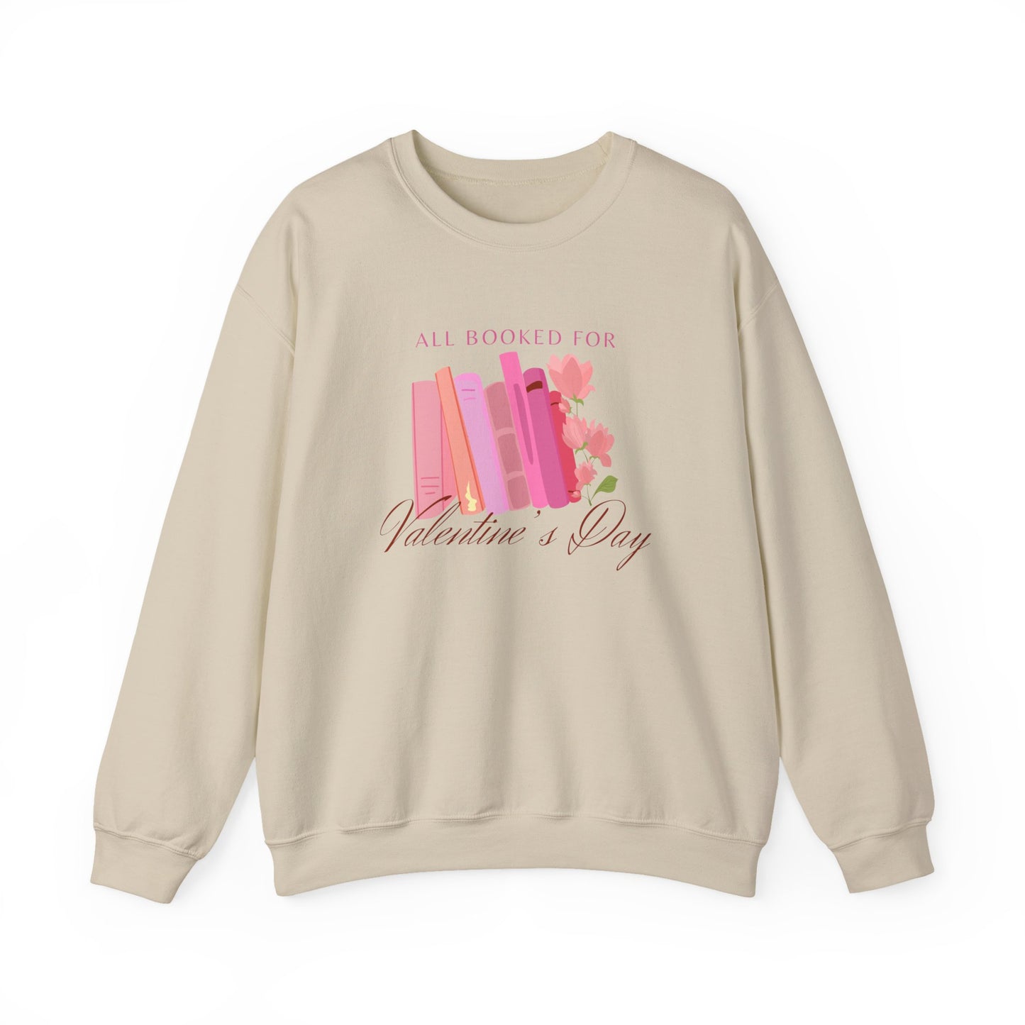 Valentine's Day Book Lover Crewneck Sweatshirt - All Booked