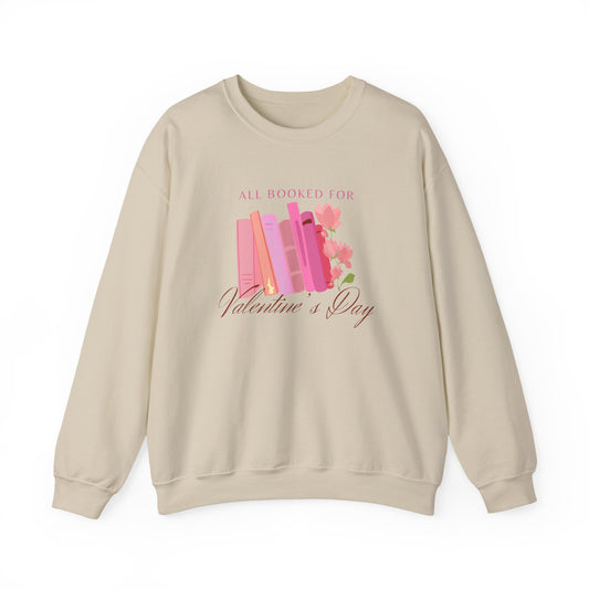 Valentine's Day Book Lover Crewneck Sweatshirt - All Booked