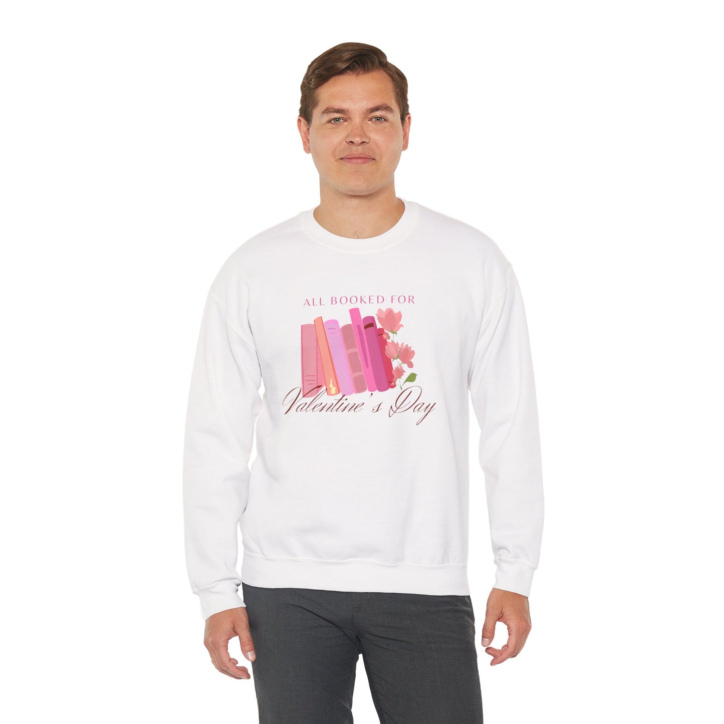 Valentine's Day Book Lover Crewneck Sweatshirt - All Booked