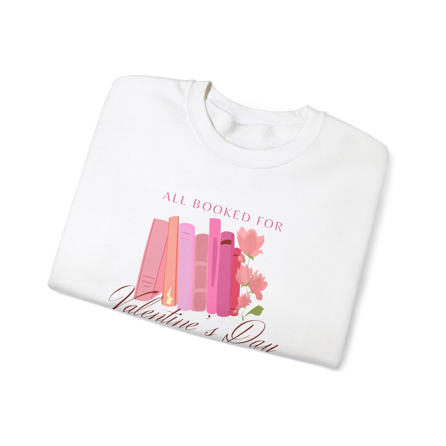 Valentine's Day Book Lover Crewneck Sweatshirt - All Booked