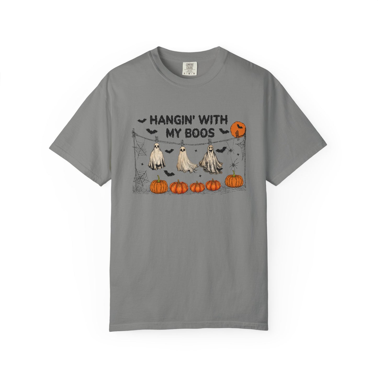 Halloween Themed Unisex T-Shirt | Hangin' With My Boos | Spooky Season Apparel, Trick or Treat Shirt, Fall Fashion, Halloween Party Tee