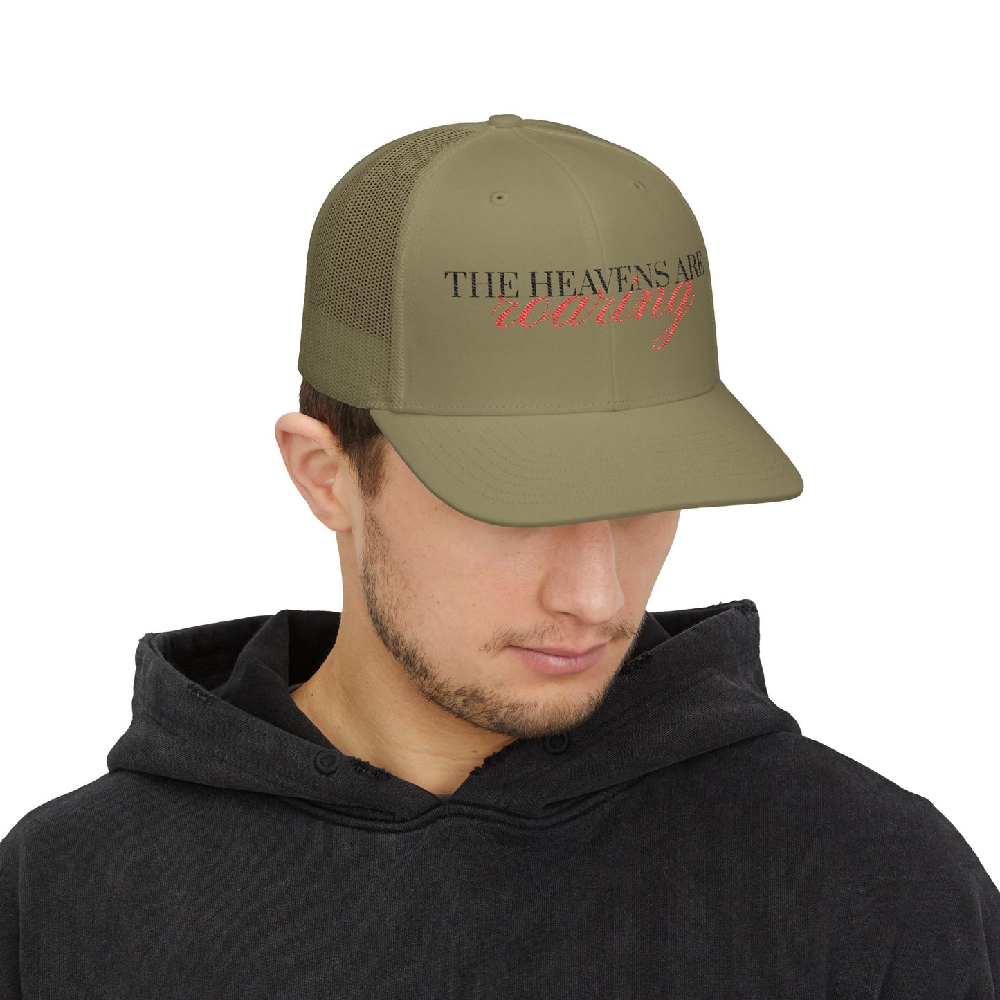 Embroidered Snapback Trucker Cap - The Heavens are Roaring - Perfect Gift for Holidays, Casual Outfits, Festivals, Unique Style, Adjustable Fit