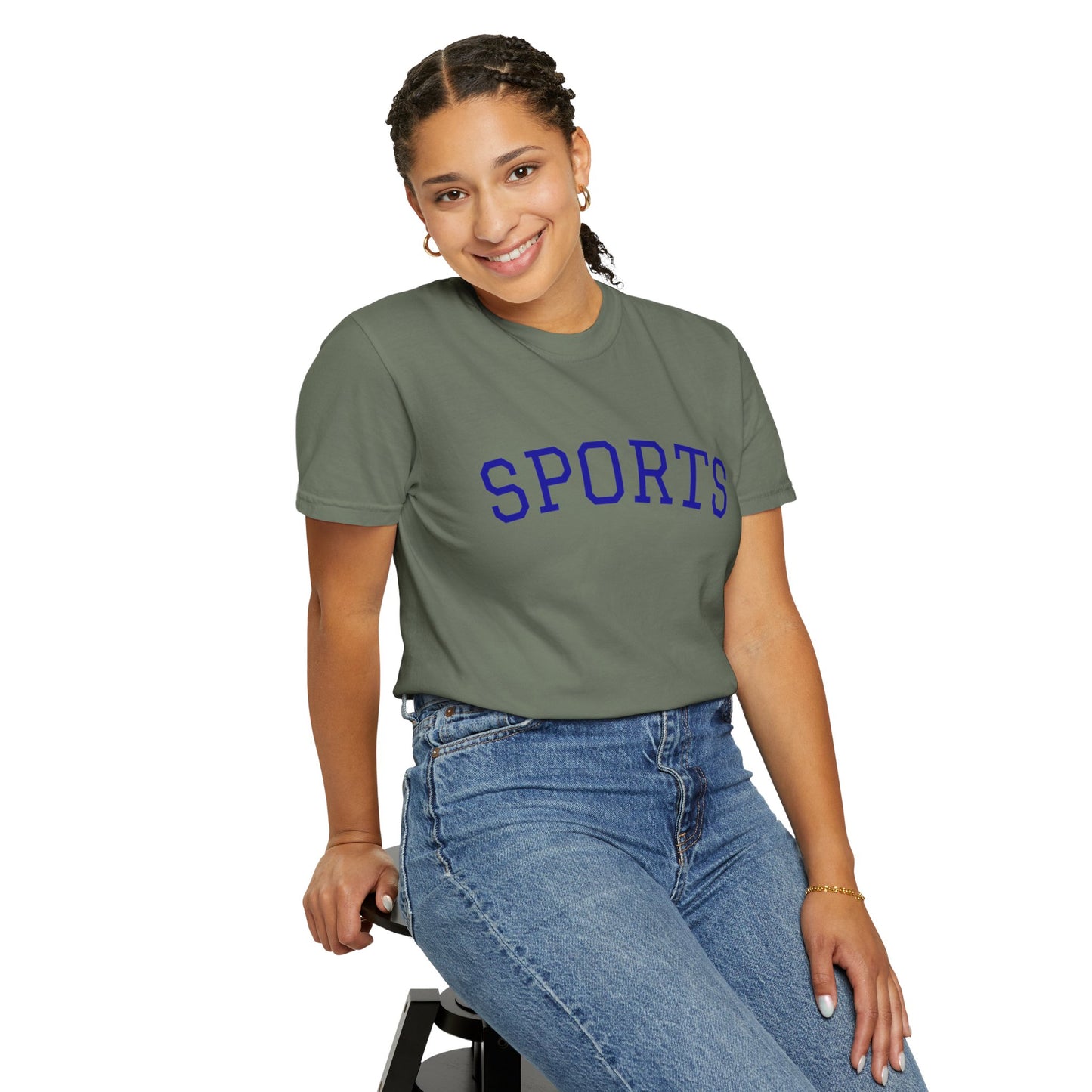 Sports Unisex Garment-Dyed T-shirt, Casual Wear, Workout Top, Gift for Sports Lovers, Athletic Apparel, Summer Tee